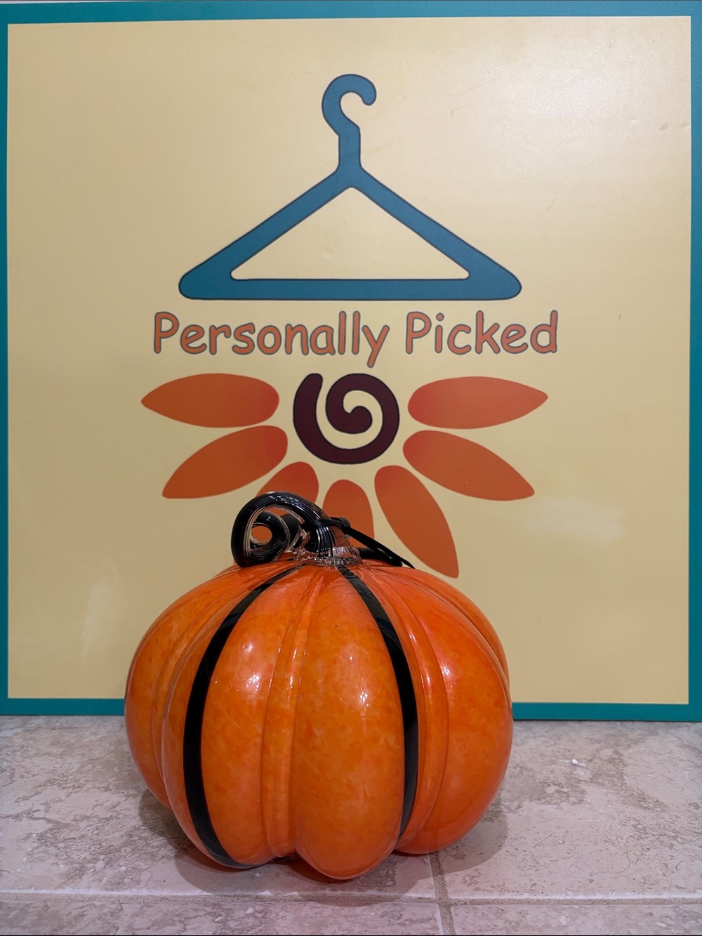 Tahari Glass Pumpkin
